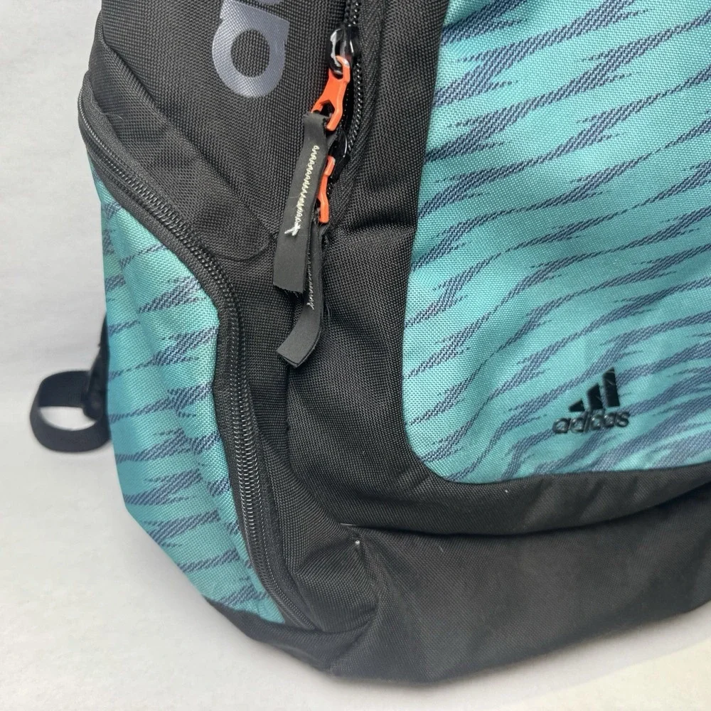 Adidas Backpack UltraRide Unisex Teal Blue Black Stripes 17